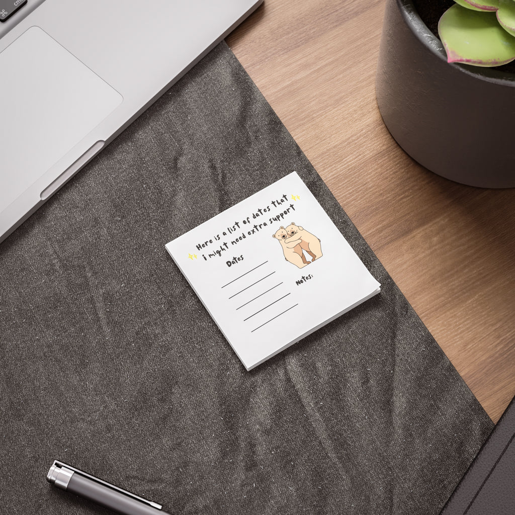 Important Dates Note Pad