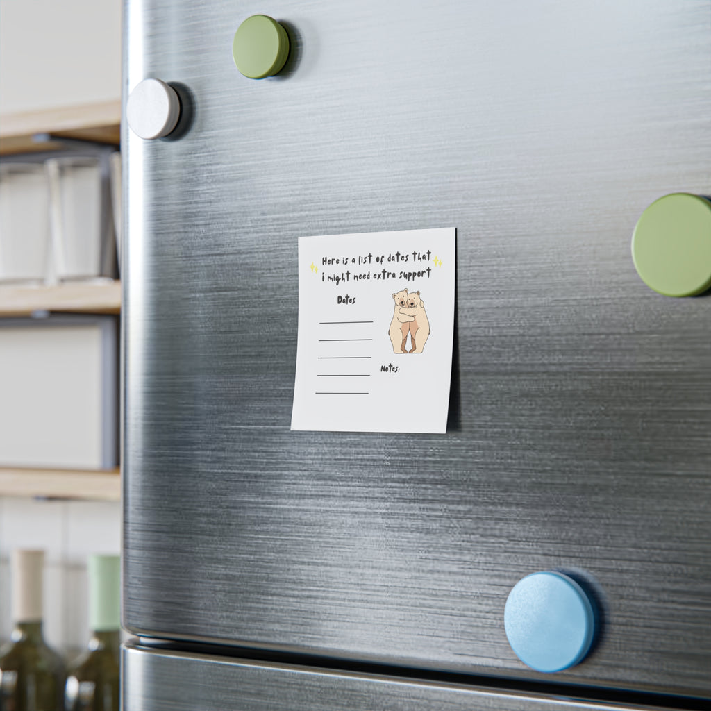 Important Dates Note Pad