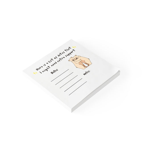 Important Dates Note Pad